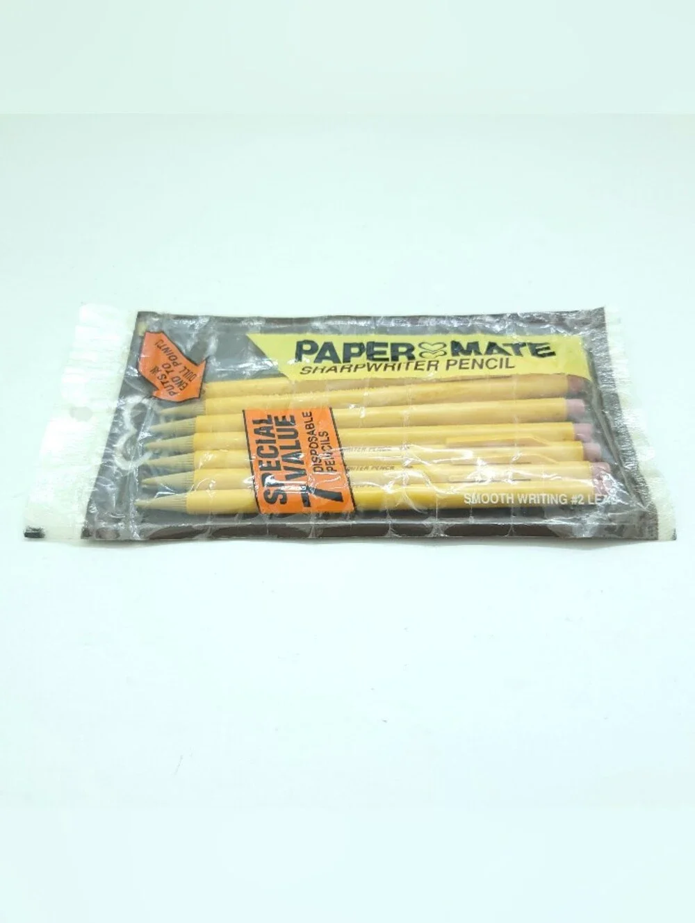 Vintage Papermate Sharpwriter Mechanical #2 Pencils 7 Pack of Pencils NEW 1990
